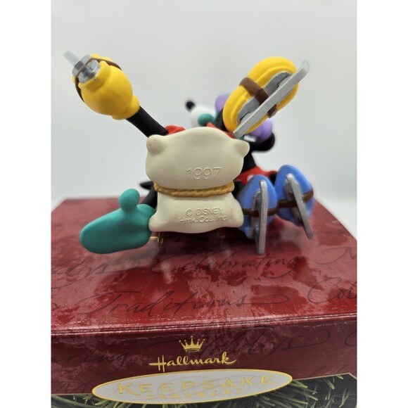 1997 MICKEY MOUSE MINNIE New Pair of Skates Disney Hallmark Christmas Ornament - Picture 10 of 11